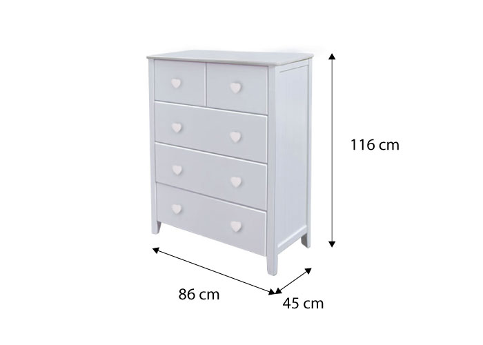 Holly 5 Drawers Chest